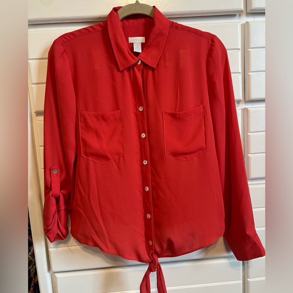 Chico’s orange/red blouse